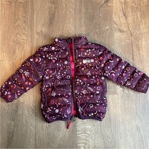 REI toddler reversible puffer jacket